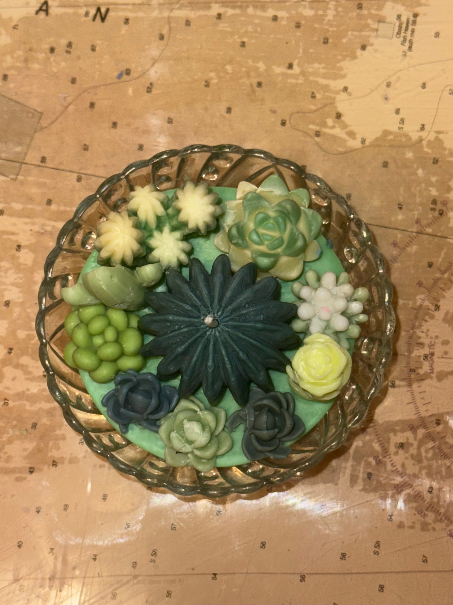 Small Bowl Candles — Floral & Succulent Soy Wax Candles in Glass Bowls