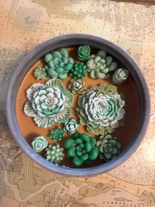 Large Flower Candle Centerpiece Bowl